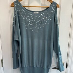 Venus Sequin Cold Shoulder Top